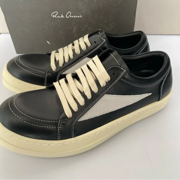Rick Owens Black and White Men's Shoes